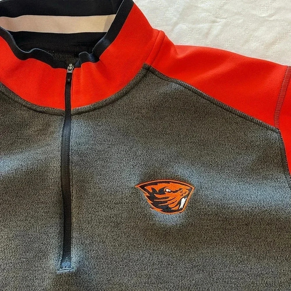 Nike Golf men’s XL Oregon‎ State University Beavers 1/4 1/2 zip pullover EUC - Picture 2 of 4